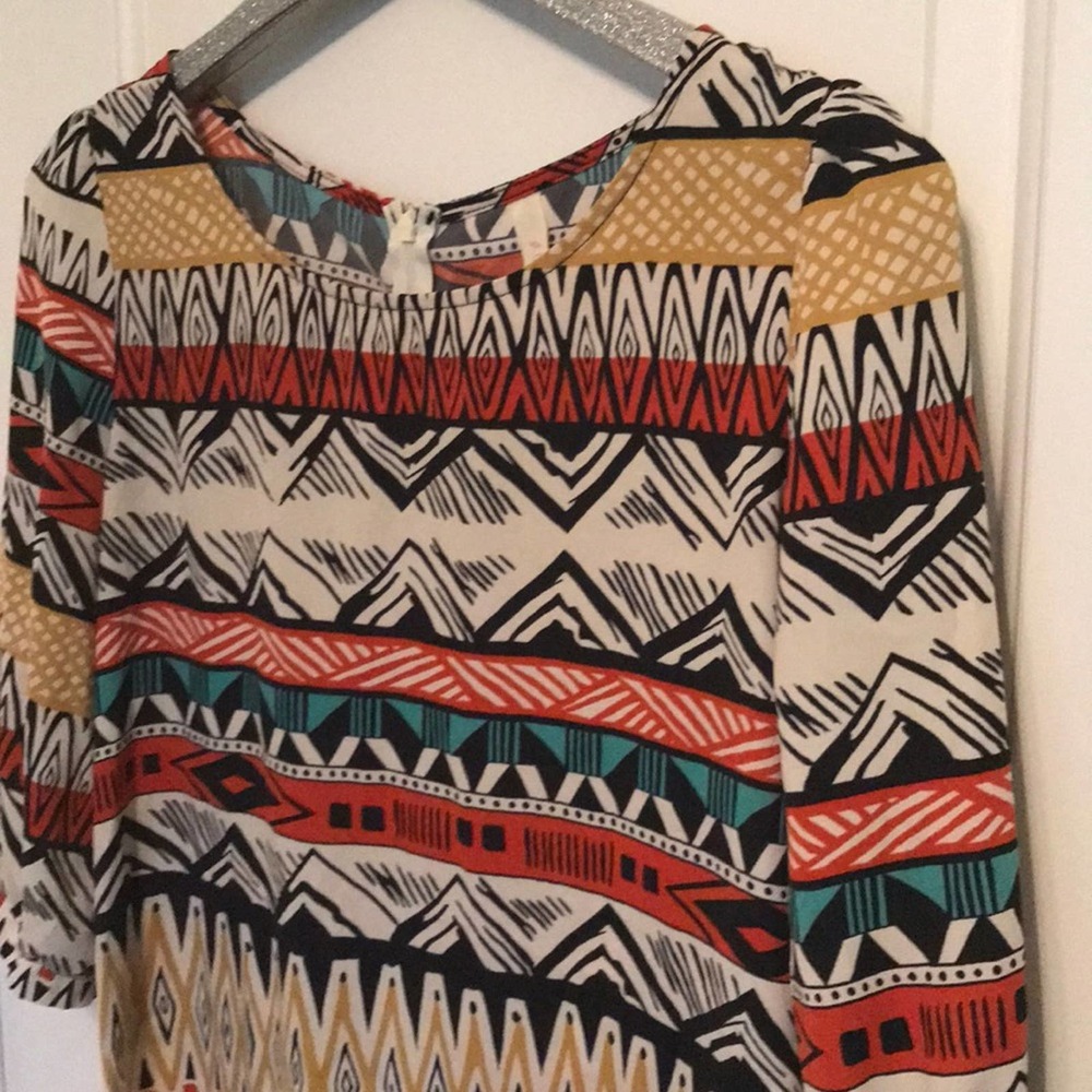 3 quarter sleeve shift dress
